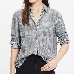 MADEWELL Oversized Boyshirt Mini Gingham